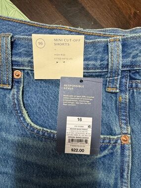 Universal Thread Blue Denim Mini Cut-Off Jean Shorts